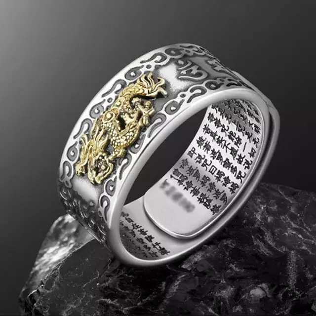 Anillo de la SUERTE PIXIU💍 Dragón Feng Shui "ORIGINAL"