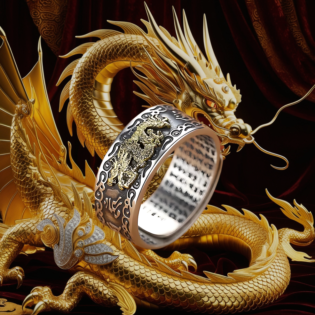Anillo de la SUERTE PIXIU💍 Dragón Feng Shui "ORIGINAL"